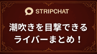 【ダム決壊】ド迫力の潮吹きを目撃できるstripchatのライバーまとめ